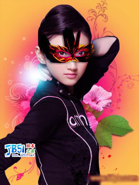 Photoshop将清纯少女制作为风情女朗