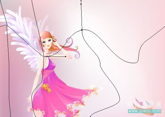 Illustrator教程:制作漂亮插画花季的天使-脚本之家