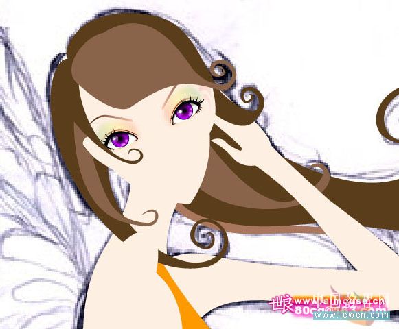 Illustrator教程:制作漂亮插画花季的天使-脚本之家