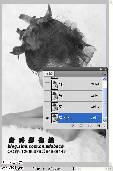 photoshop 摳圖(通道)實例