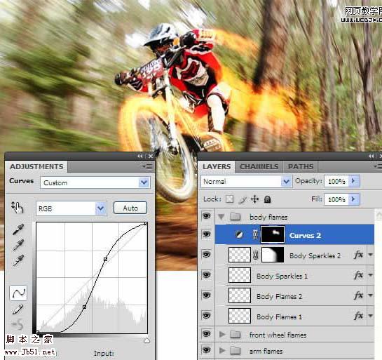 Photoshop 火速行駛的自行車