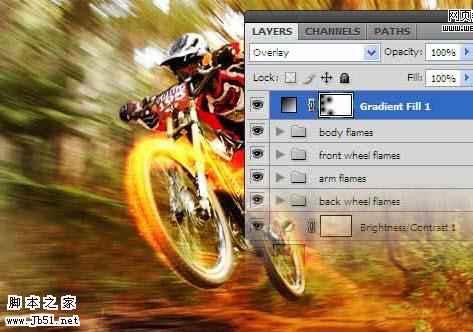 Photoshop 火速行駛的自行車