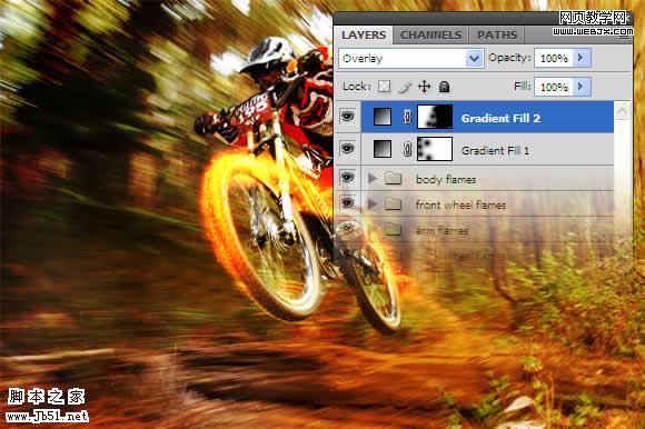 Photoshop 火速行駛的自行車
