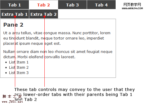 网页选项卡TAB设计原则和应用案例教程