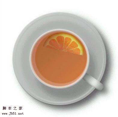 Photoshop 盛滿各種茶水的杯子
