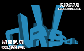 Photoshop 彩色立體文字積木效果