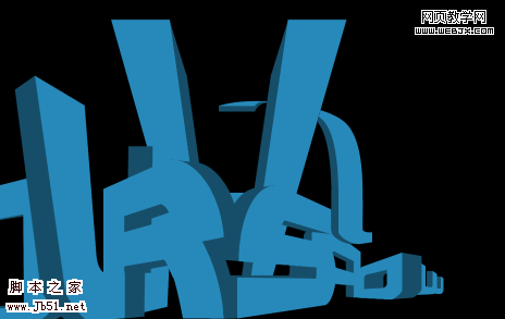 Photoshop 彩色立體文字積木效果