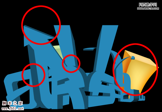Photoshop 彩色立體文字積木效果