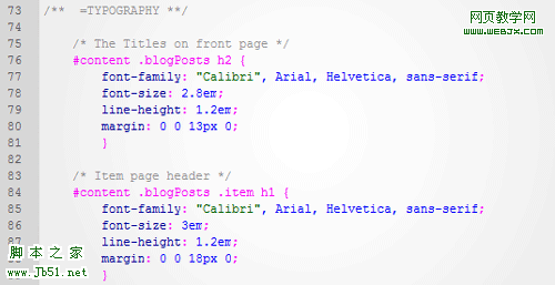 typography Separate Font Definitions from layout styles