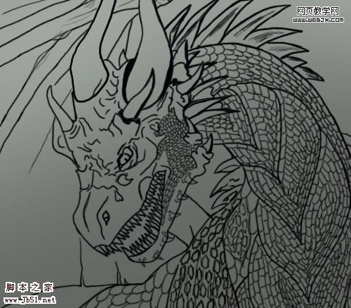 Photoshop 超現(xiàn)實(shí)主義的巨龍繪制