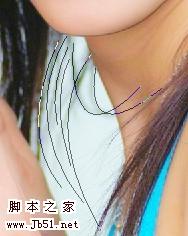 超精細(xì)的美女轉(zhuǎn)淡紅色手繪效果