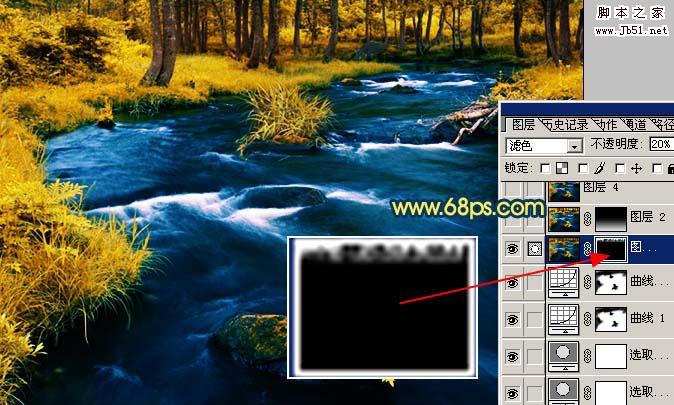 Photoshop 风景照片梦幻的金色调