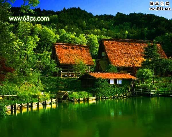 Photoshop 打造翠绿的风景照