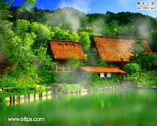 Photoshop 打造翠绿的风景照