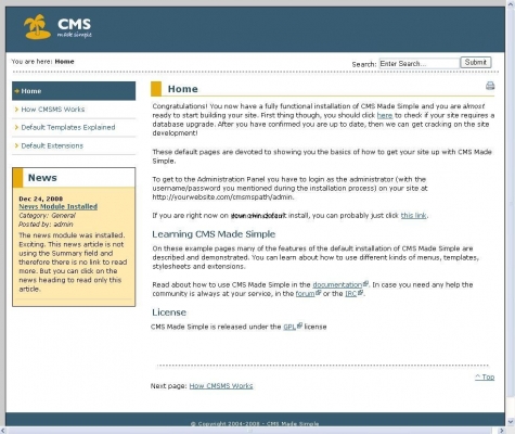 php網(wǎng)站管理系統(tǒng) CMS Made Simple v2.1.5