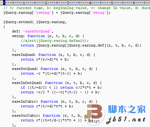 jquery.easing.js 1.3 动画效果扩展插件