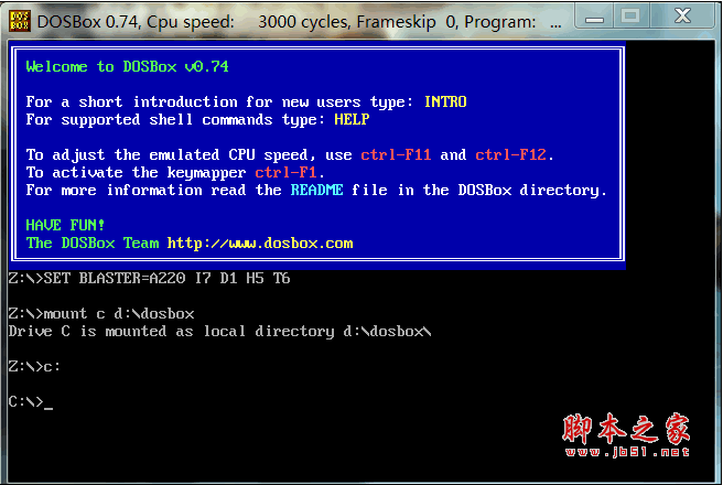 DOSbox v0.74-3 DOS模拟器软件
