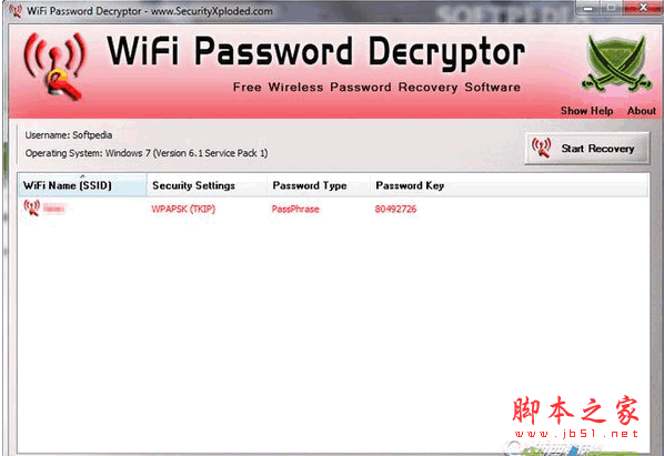 WiFi Password Decryptor （wifi密码破解） v1.5 绿色版 