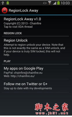 note3区域锁解锁(RegionLock Away)  Android v1.0 英文版 下载-