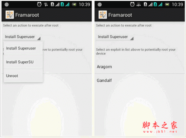 Framaroot for android v1.9.1中文汉化版 安卓版 下载--六神源码网