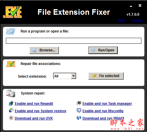 File Extension Fixer(修复文件关联的软件) V1.7.0.0 免费绿色版