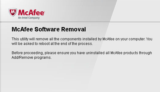 McAfee Removal Tool 迈克菲卸载工具 7.6.133