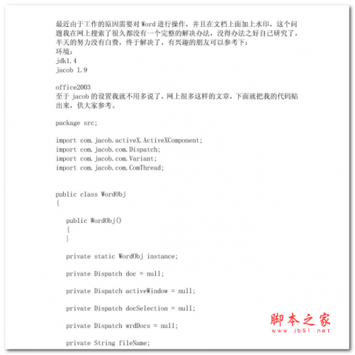 jacob操作word 中文PDF版