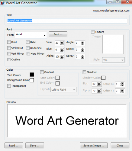 艺术字体生成器 Word Art Generator 英文绿色版