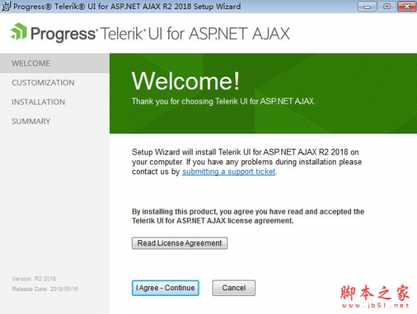 Telerik UI控件下载 Telerik UI for ASP.NET AJAX R1 2018 开发版 免费安装版 下载--六神源码网