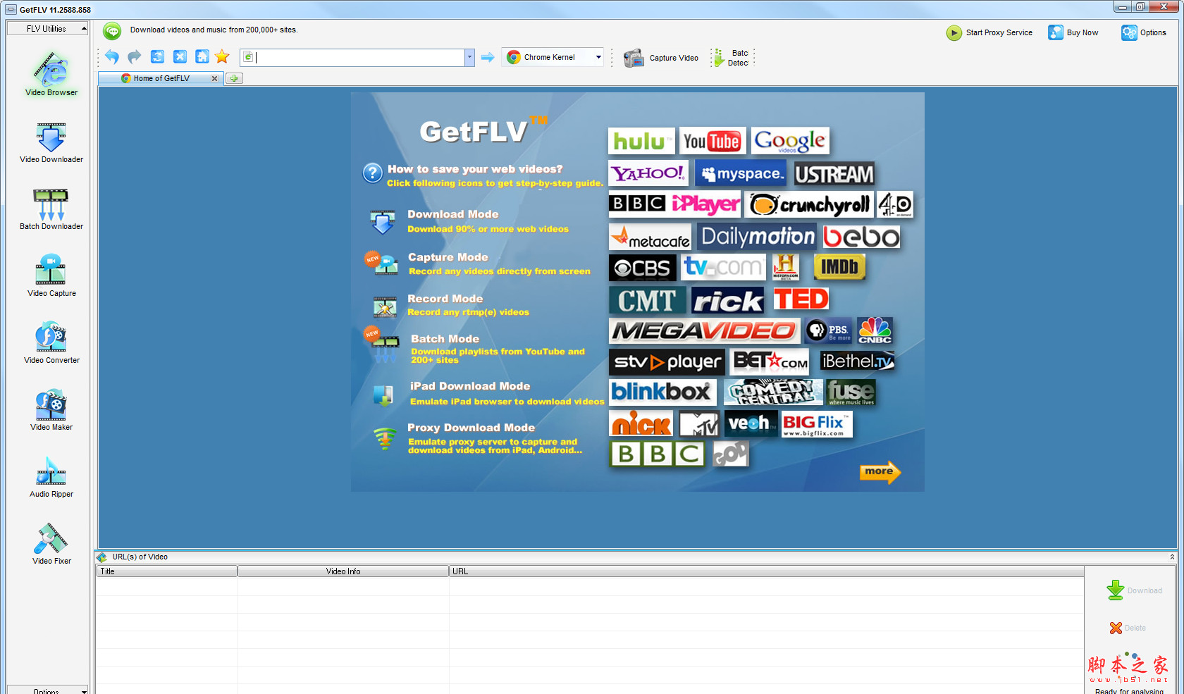 GetFLV下载 GetFLV(FLV视频下载管理软件) v15.5868.556 英文免费安装版 下载-