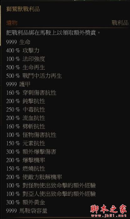 巫師3狂獵終極獅鷲獸戰(zhàn)利品MOD 免費版