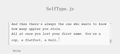 SelfType.js实现的自动打字动画库功能源码