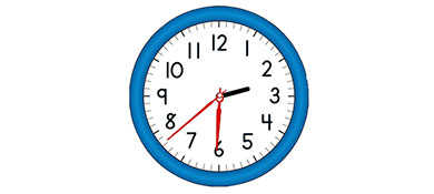 JS+css实现的蓝色圆形时钟功能源码