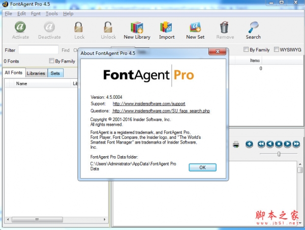 FontAgent Pro(字体管理软件) v4.5.004 特别安装版(附激活教程+替换补丁)