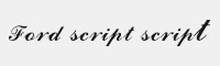 Ford script卷曲英文字體