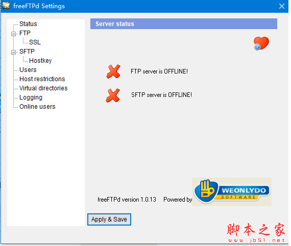Freeftpd(FTP SSL/SFTP文件传输服务器) v1.0.13 官方免费安装版