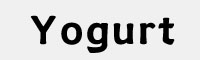 Yogurt英文手寫體