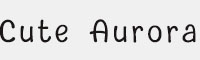 Cute Aurora英文漫畫字體 可商用免費