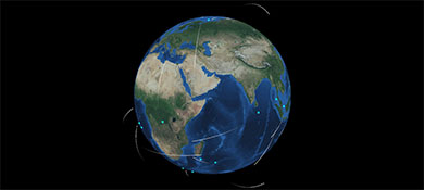 Three.js 实现环绕地球飞行的3D飞行线动画效果源码