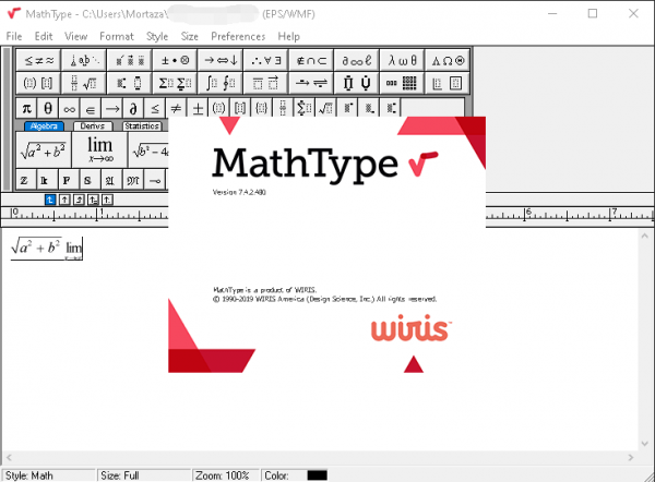 数学公式编辑器MathType v7.8.0 英文安装免费版(附补丁)