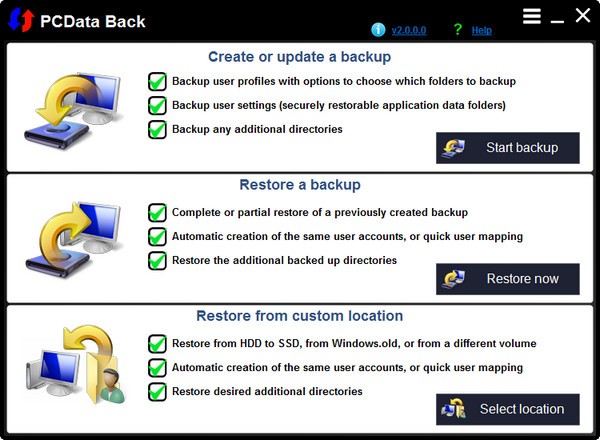 PCData Back(数据备份软件) v2.3.0.0 官方安装版