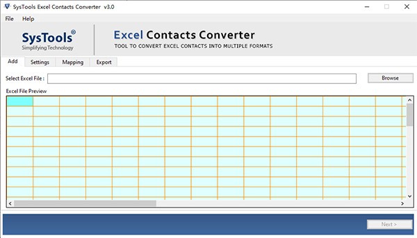 SysTools Excel Contacts Converter(文件格式转换工具) v3.0 官方安装版