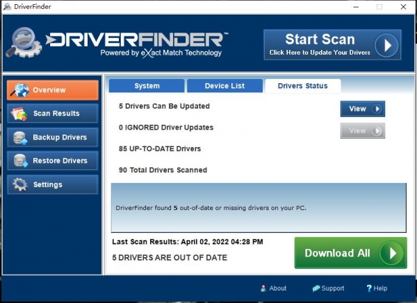 DriverFinder万能驱动下载器 v4.2.0 免费破解版 附激活教程
