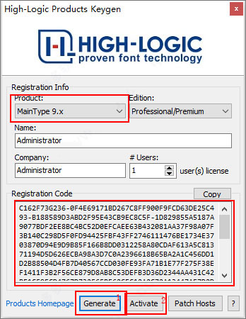 字体制作管理软件 High-Logic MainType 特别补丁 v12.0.0.1293 32/64 附教程