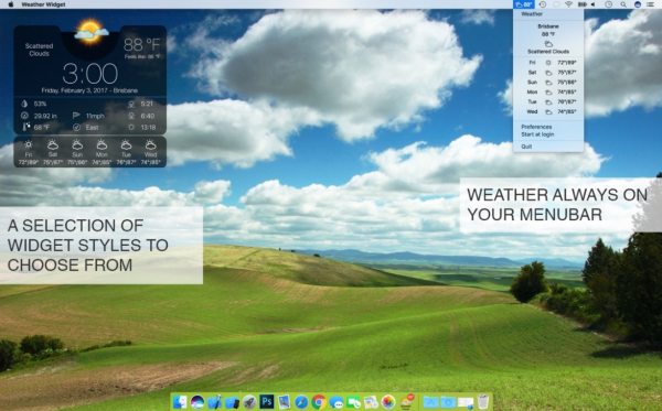 Mac桌面天气破解版下载 Weather Widget Live for Mac(桌面时尚天气) v4.0.0 直装激活版 下载--六神源码网