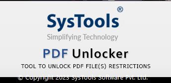 SysTools PDF Unlocker破解补丁 v5.3 绿色版 附激活教程
