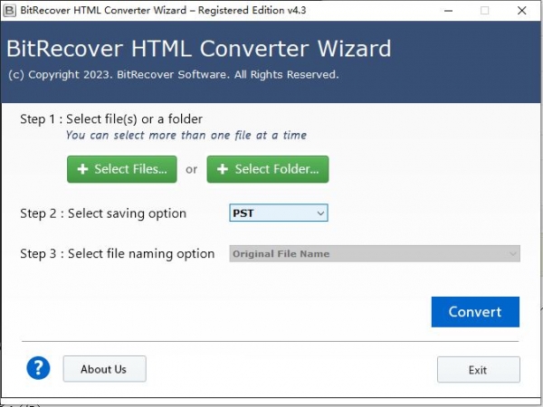 BitRecover HTML Converter Wizard激活