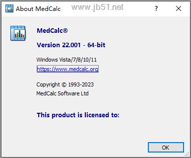 MedCalc补丁 v22.017 64/32 中文版 附安装教程