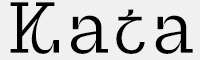 Kata-Regular英文衬线字体