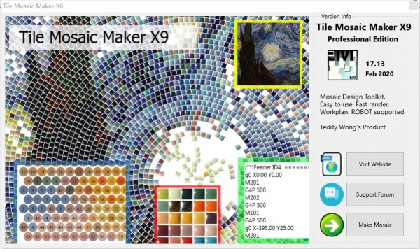 瓷砖马赛克制作设计 Tile Mosaic Maker X9 Professional Edition v17.13 中文免费版